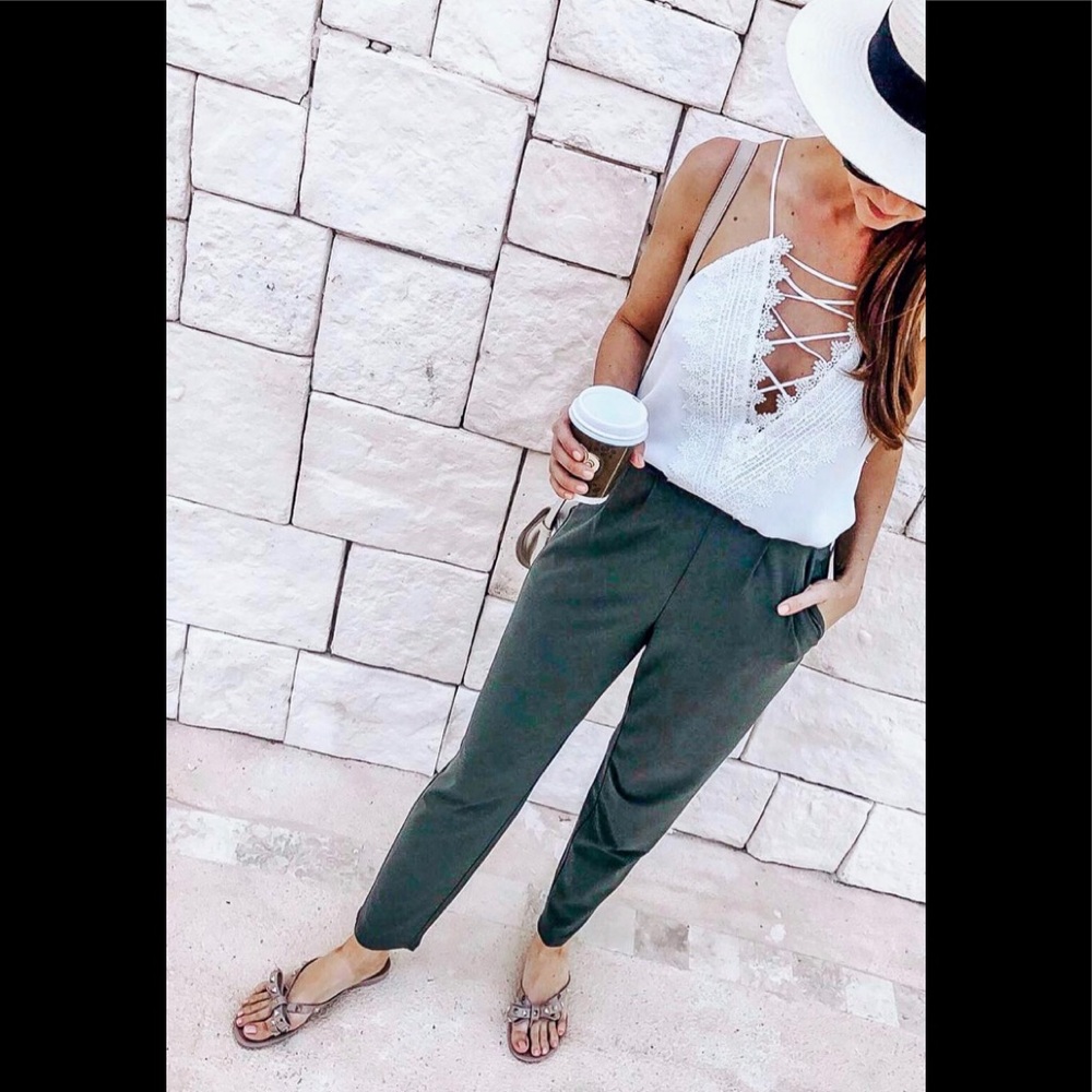 Wayf White Posie Laced Top